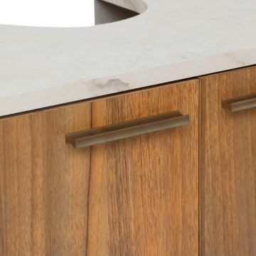 Meuble sous lavabo 2 portes Côme effet travertin 5five - Le Dépôt Bailleul