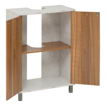 Meuble sous lavabo 2 portes Côme effet travertin 5five - Le Dépôt Bailleul