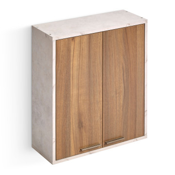 Meuble haut 2 portes Côme effet travertin 5five - Le Dépôt Bailleul