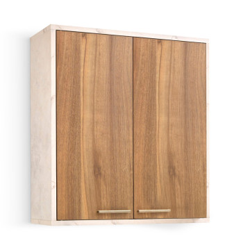 Meuble haut 2 portes Côme effet travertin 5five - Le Dépôt Bailleul