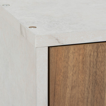 Meuble haut 2 portes Côme effet travertin 5five - Le Dépôt Bailleul