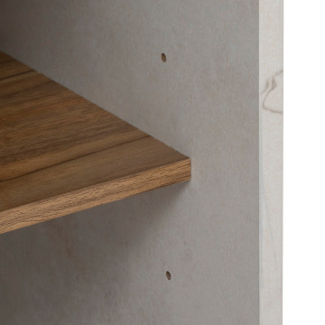 Meuble bas 1 tiroir 1 porte Côme effet travertin 5five - Le Dépôt Bailleul