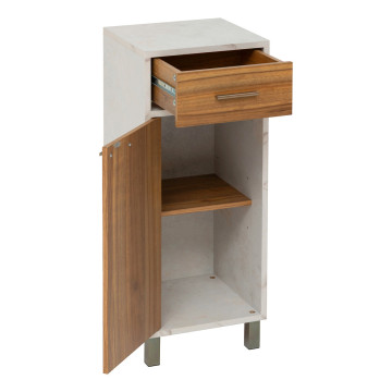 Meuble bas 1 tiroir 1 porte Côme effet travertin 5five - Le Dépôt Bailleul