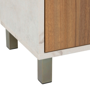 Meuble bas 1 tiroir 1 porte Côme effet travertin 5five - Le Dépôt Bailleul