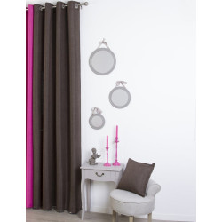 Rideau marron 140x260cm Look jute.