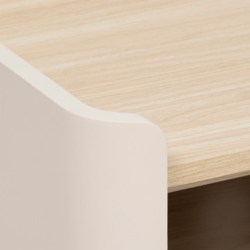 Meuble télé 2 tiroirs Roundy 120 cm ivoire 5five - Le Dépôt Bailleul