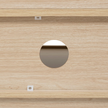 Meuble télé 2 tiroirs Roundy 120 cm ivoire 5five - Le Dépôt Bailleul