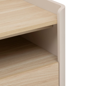 Meuble télé 2 tiroirs Roundy 120 cm ivoire 5five - Le Dépôt Bailleul