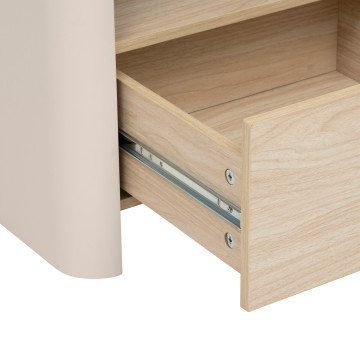 Meuble télé 2 tiroirs Roundy 120 cm ivoire 5five - Le Dépôt Bailleul