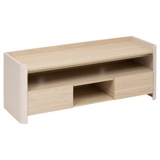 Meuble télé 2 tiroirs Roundy 120 cm ivoire 5five - Le Dépôt Bailleul