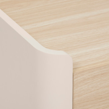 Table de chevet 1 tiroir Roundy 50 cm ivoire 5five - Le Dépôt Bailleul