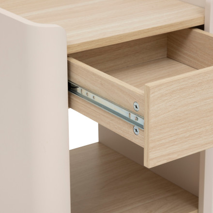 Table de chevet 1 tiroir Roundy 50 cm ivoire 5five - Le Dépôt Bailleul