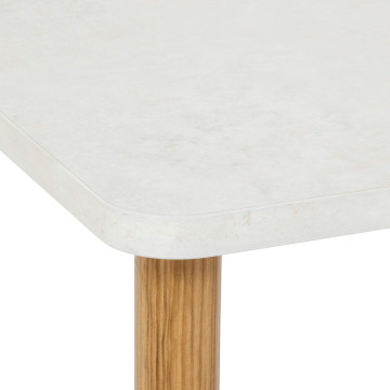 Table d'appoint 1 étagère plateau effet pierre Côme 5five - Le Dépôt Bailleul