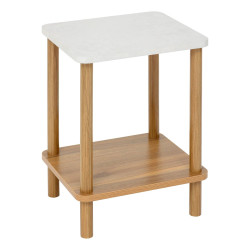 Table d'appoint 1 étagère plateau effet pierre Côme 5five - Le Dépôt Bailleul