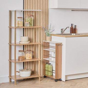 Etagère 5 niveaux plateau effet pierre Côme 5five - Le Dépôt Bailleul