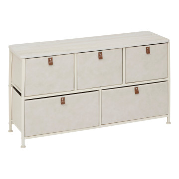 Commode basse 5 tiroirs Tissa beige 5five - Le Dépôt Bailleul