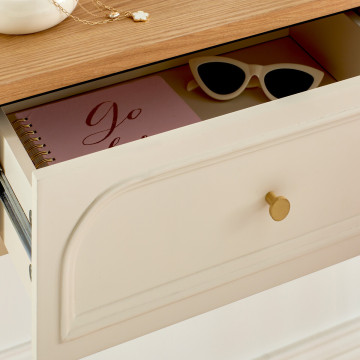 Console 2 tiroirs Mohea ivoire Atmosphera - le Dépôt Bailleul