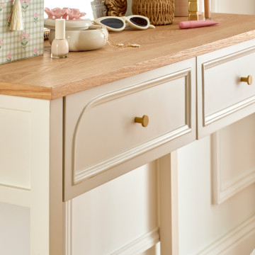 Console 2 tiroirs Mohea ivoire Atmosphera - le Dépôt Bailleul