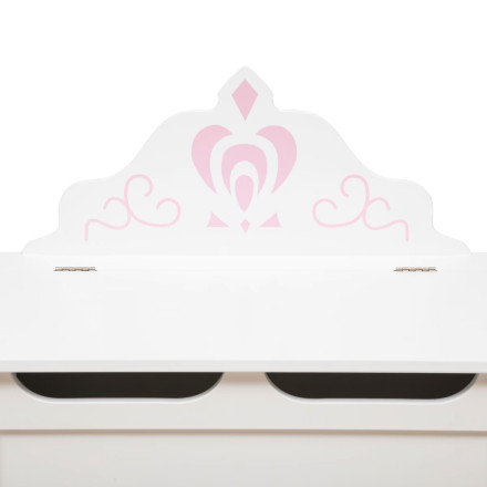 Coffre à jouets enfant couronne blanc Atmosphera - Le Dépôt Bailleul