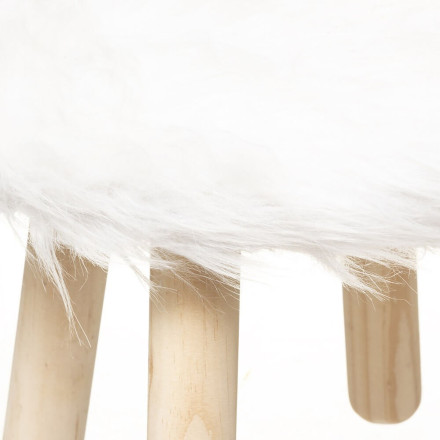 Tabouret enfant Lapin fausse fourrure Atmosphera - Le Dépôt Bailleul