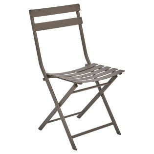 Chaise métal pliante Greensboro café Hespéride - Le Dépôt Bailleul