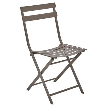 Chaise métal pliante Greensboro café Hespéride - Le Dépôt Bailleul
