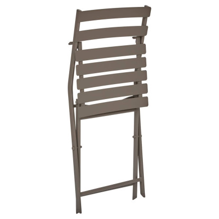 Chaise métal pliante Greensboro café Hespéride - Le Dépôt Bailleul