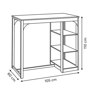 Table haute de bar Eat Up 105 x 60 cm 5five - Le Dépôt Bailleul