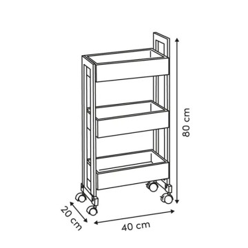 Desserte 3 paniers effet pierre Côme 5five - Le Dépôt Bailleul