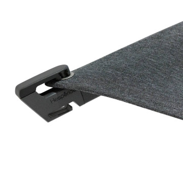 Parasol décentré Melhia 4x3 m avec LED oléfine anthracite Hespéride - Le Dépôt Bailleul