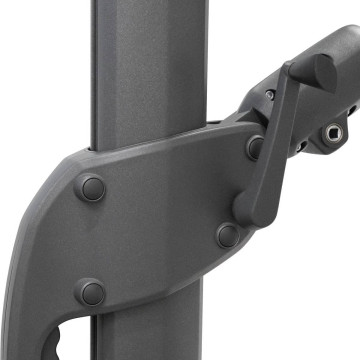 Parasol décentré Melhia 4x3 m avec LED oléfine anthracite Hespéride - Le Dépôt Bailleul