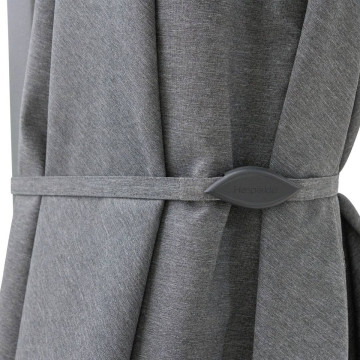 Parasol décentré Melhia 4x3 m avec LED oléfine anthracite Hespéride - Le Dépôt Bailleul