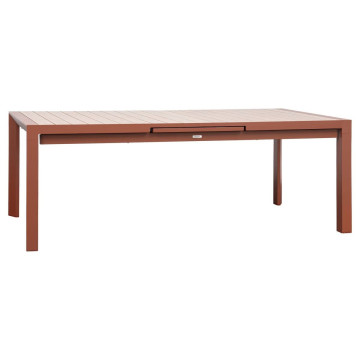 Table extensible 10p Evasion effet bois honney / acajou Hespéride - Le Dépôt Bailleul