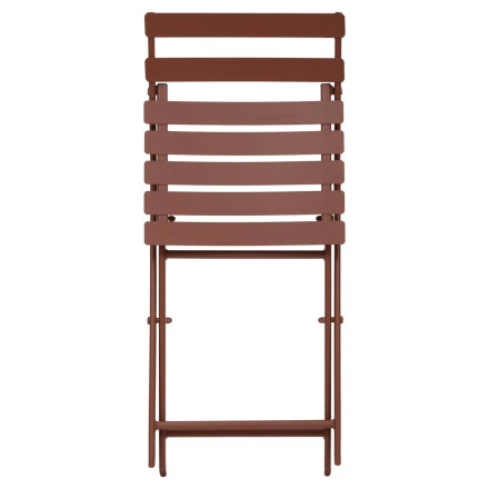 Chaise métal pliante Greensboro acajou Hespéride - Le Dépôt Bailleul