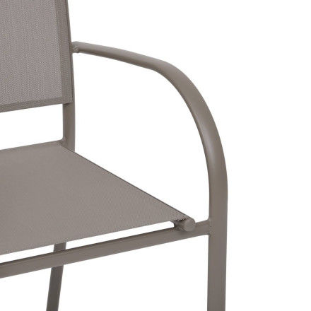 Fauteuil empilable Piazza Hespéride noisette/café - Le Dépôt Bailleul