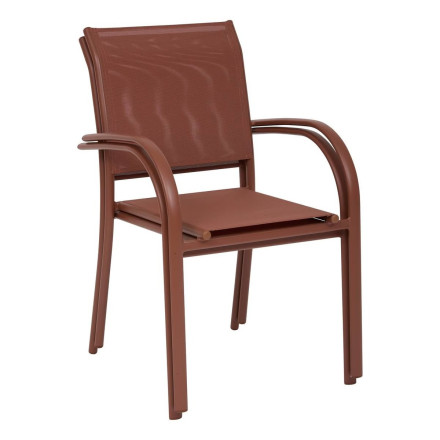 Fauteuil empilable Piazza Hespéride acajou - Le Dépôt Bailleul