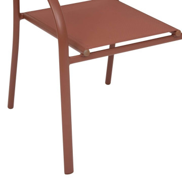 Fauteuil empilable Piazza Hespéride acajou - Le Dépôt Bailleul