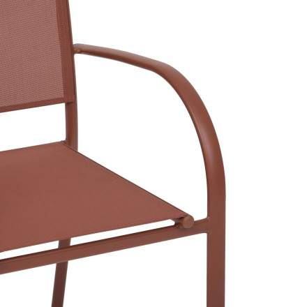 Fauteuil empilable Piazza Hespéride acajou - Le Dépôt Bailleul