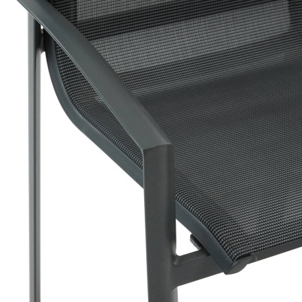 Fauteuil extérieur Axant poivre/graphite Hespéride - Le Dépôt Bailleul