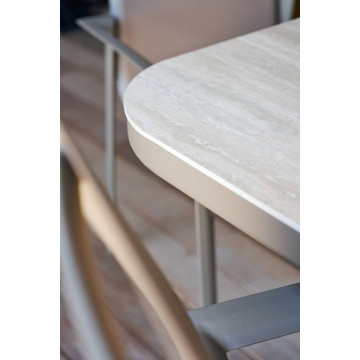 Fauteuil extérieur Axant datte/café Hespéride - Le Dépôt Bailleul