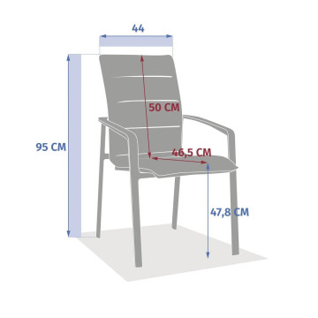 Fauteuil repas extérieur Diese badiane/café Hespéride - Le Dépôt Bailleul