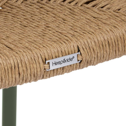 Chaise extérieure empilable Wistty effet rotin vert laurier Hespéride - Le Dépôt Bailleul