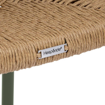 Chaise extérieure empilable Wistty effet rotin vert laurier Hespéride - Le Dépôt Bailleul