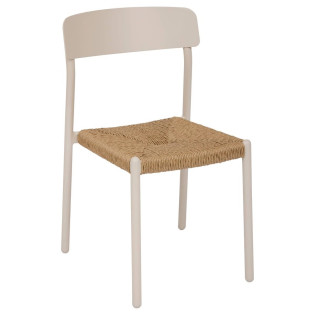 Chaise extérieure empilable Wistty effet rotin argile Hespéride - Le Dépôt Bailleul