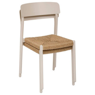 Chaise extérieure empilable Wistty effet rotin argile Hespéride - Le Dépôt Bailleul