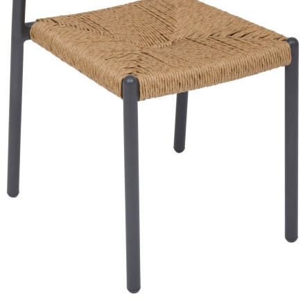 Chaise extérieure empilable Wistty effet rotin graphite Hespéride - Le Dépôt Bailleul