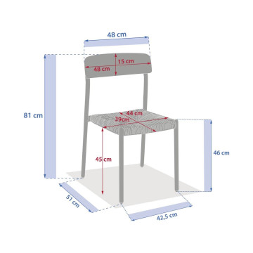 Chaise extérieure empilable Wistty effet rotin argile Hespéride - Le Dépôt Bailleul