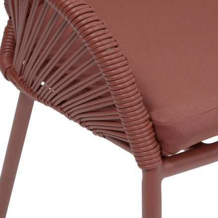 Fauteuil de jardin Oryon aluminium acajou Hespéride - Le Dépôt Bailleul