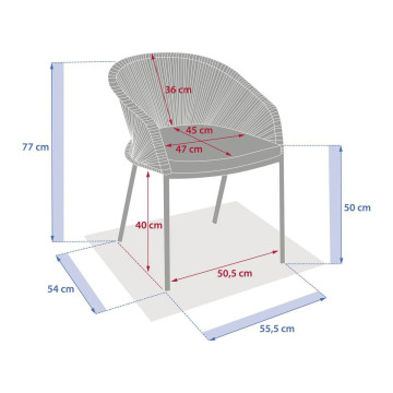 Fauteuil de jardin Oryon aluminium café Hespéride - Le Dépôt Bailleul