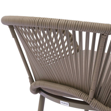 Fauteuil de jardin Oryon aluminium café Hespéride - Le Dépôt Bailleul